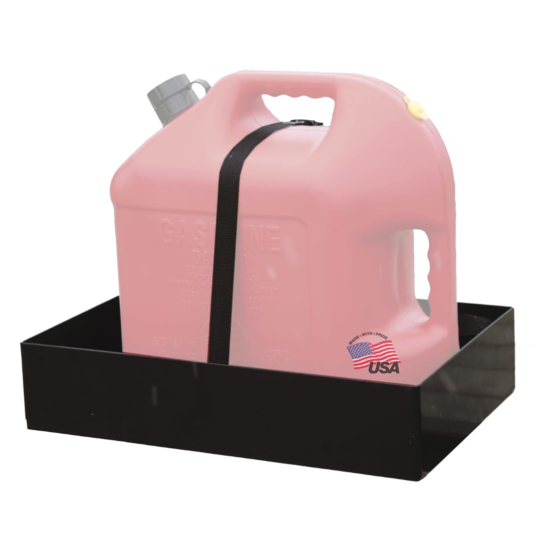 Carbon Steel Gas Container Rack with Nylon Strap, Black E6293
