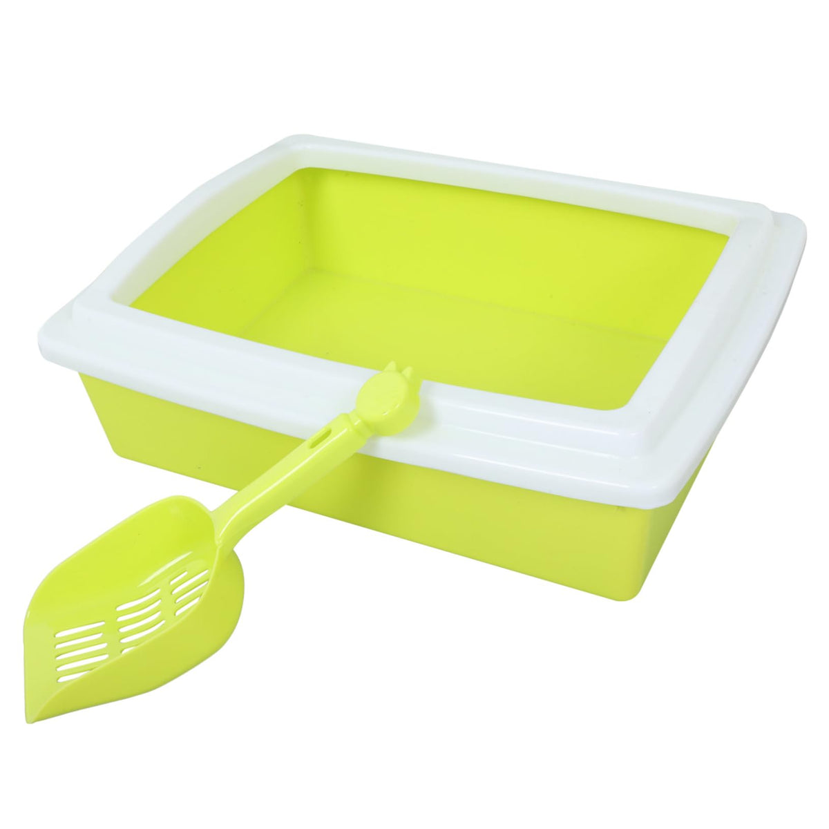Open Top Cat Litter Box with Frame Semi-Enclosed L600474