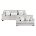 Light Gray Microfiber Upholstered Love Seat Z33358
