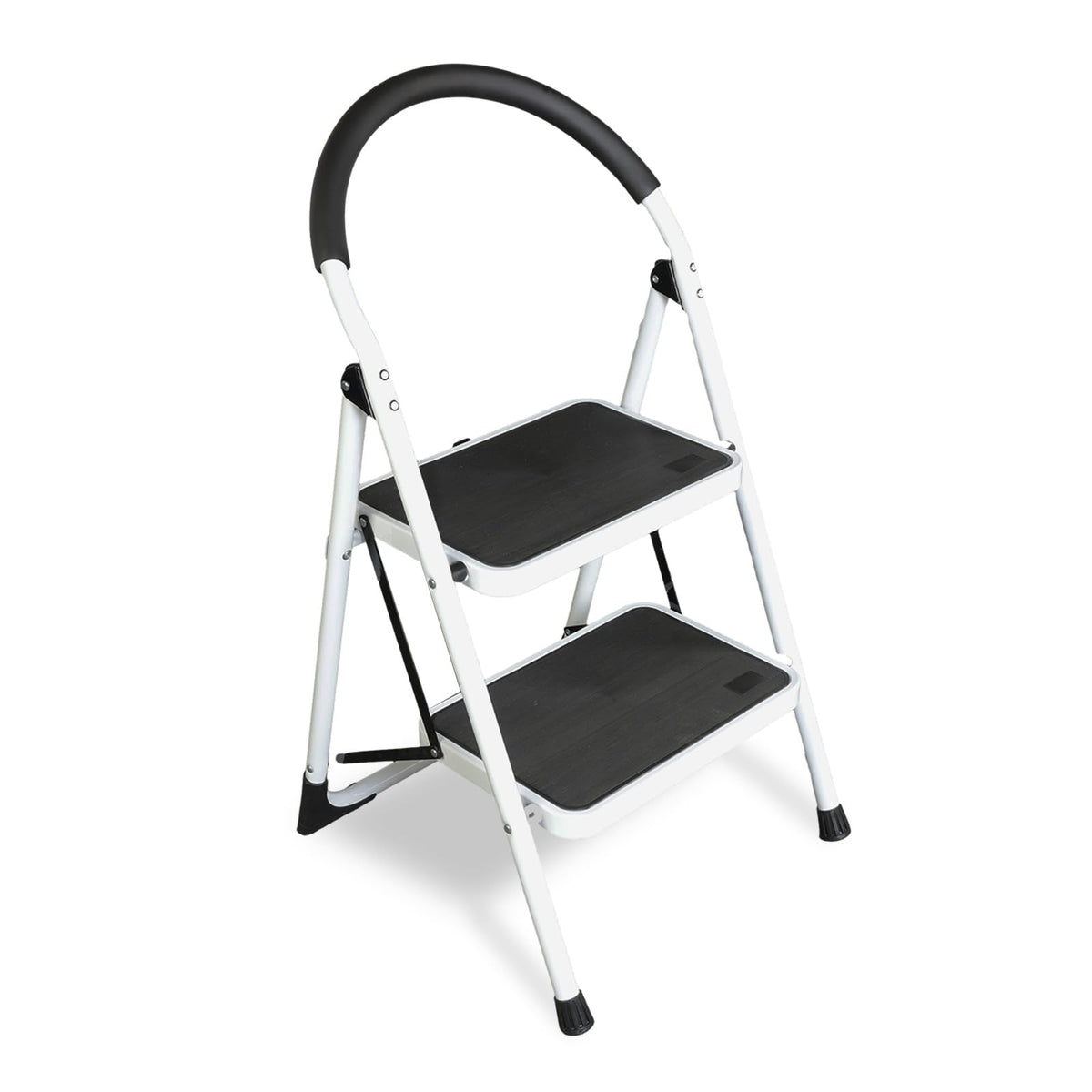 2 Step Folding Lightweight Step Stool with Anti-Slip Pedal 400 lbs Capacity J2217