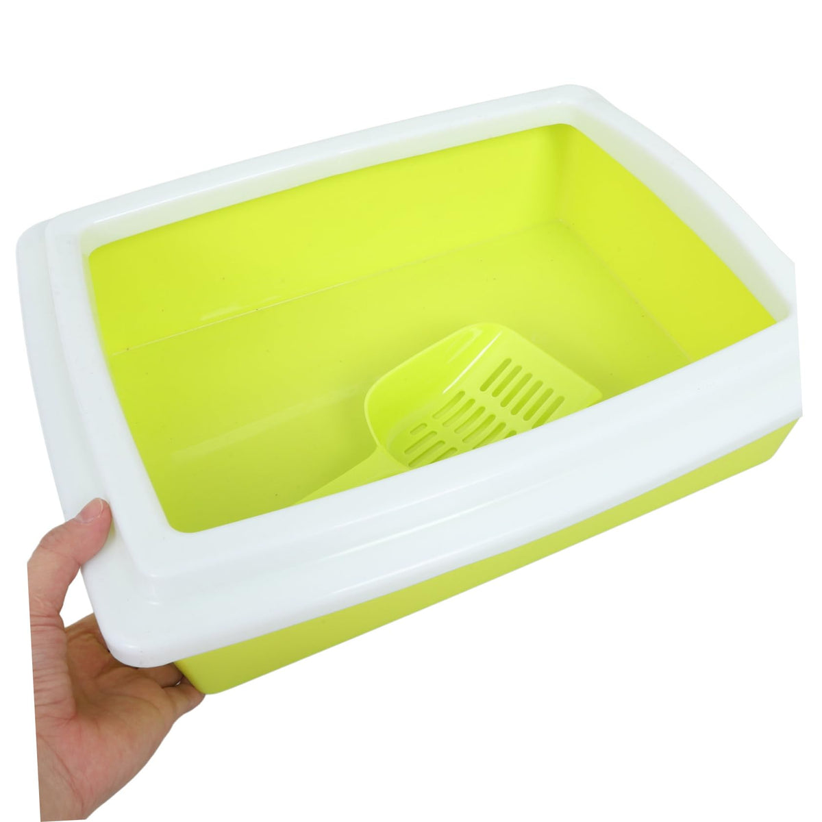 Open Top Cat Litter Box with Frame Semi-Enclosed L600474