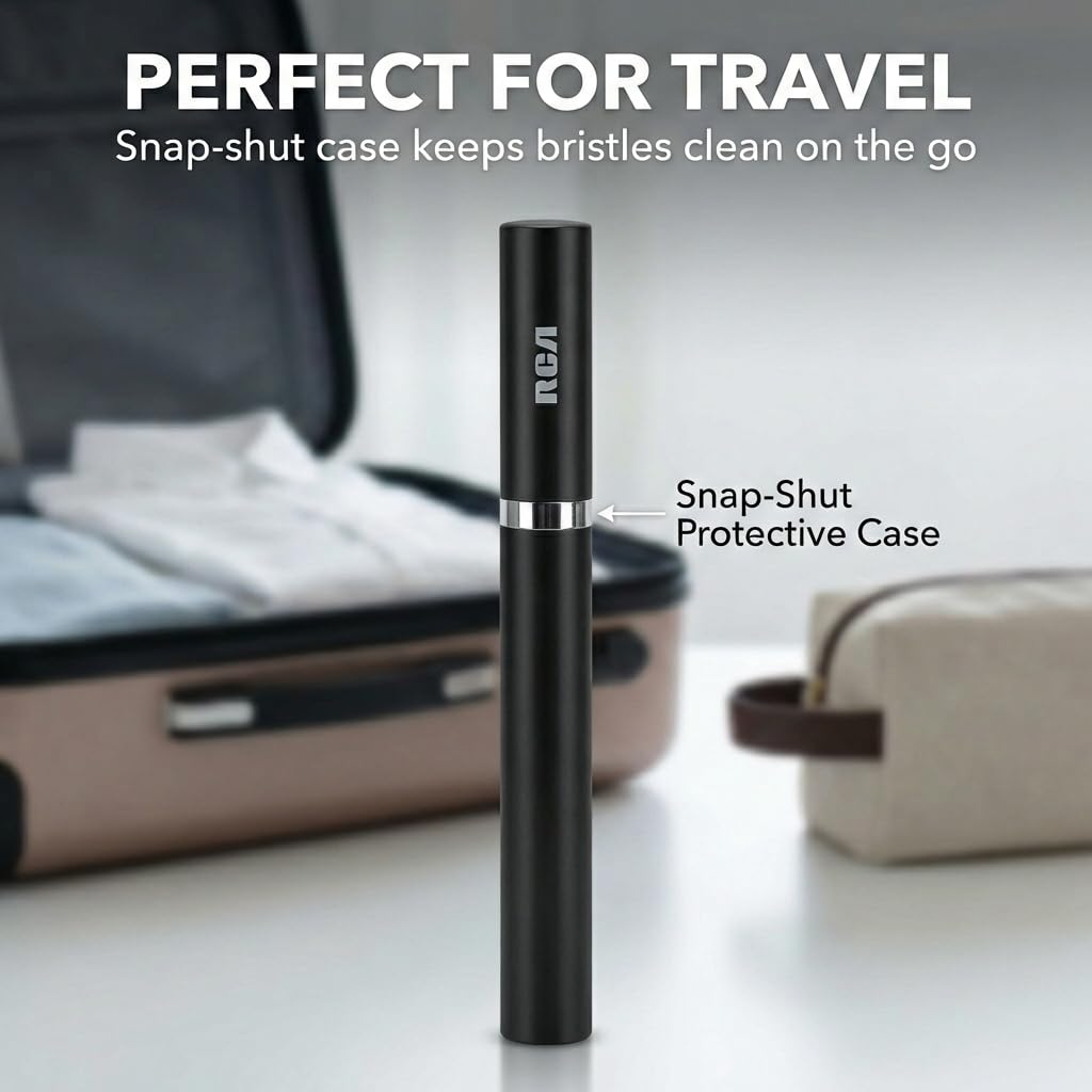 Black Battery Powered Electric Toothbrush with Extra Brush Head B9845