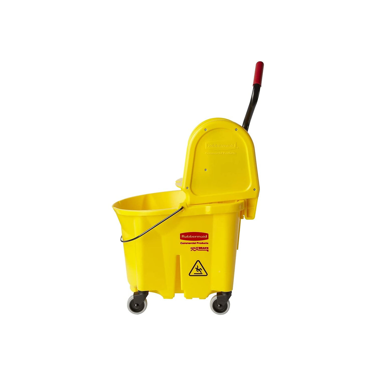 31 QT Tandem Mop Bucket and Wringer Combo on Wheels, Yellow G803475