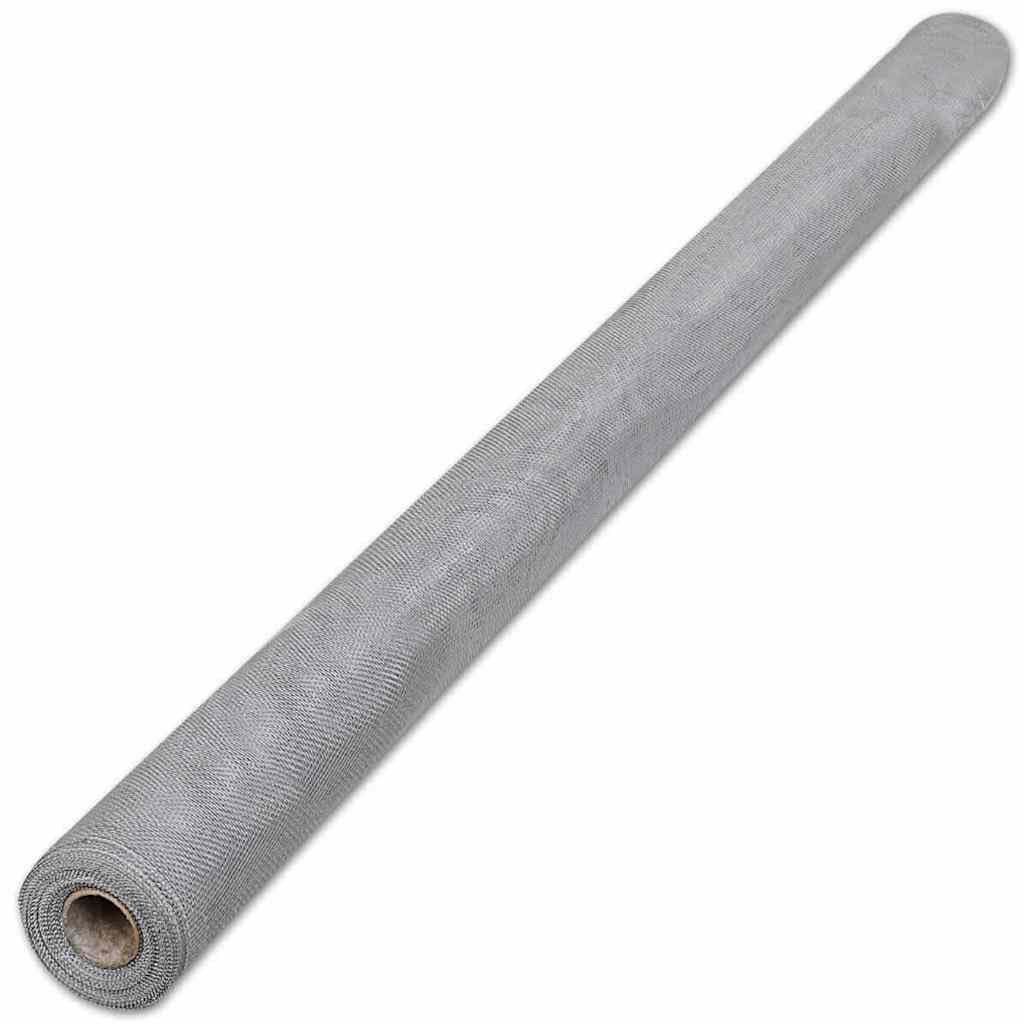 Aluminum Mesh Roll 39.4x196.9 Inch Silver Y40578