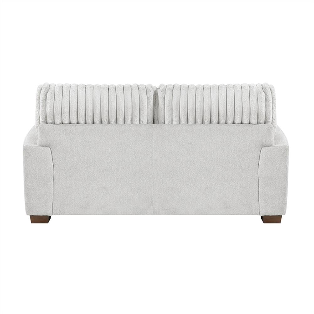 Light Gray Microfiber Upholstered Love Seat Z33358