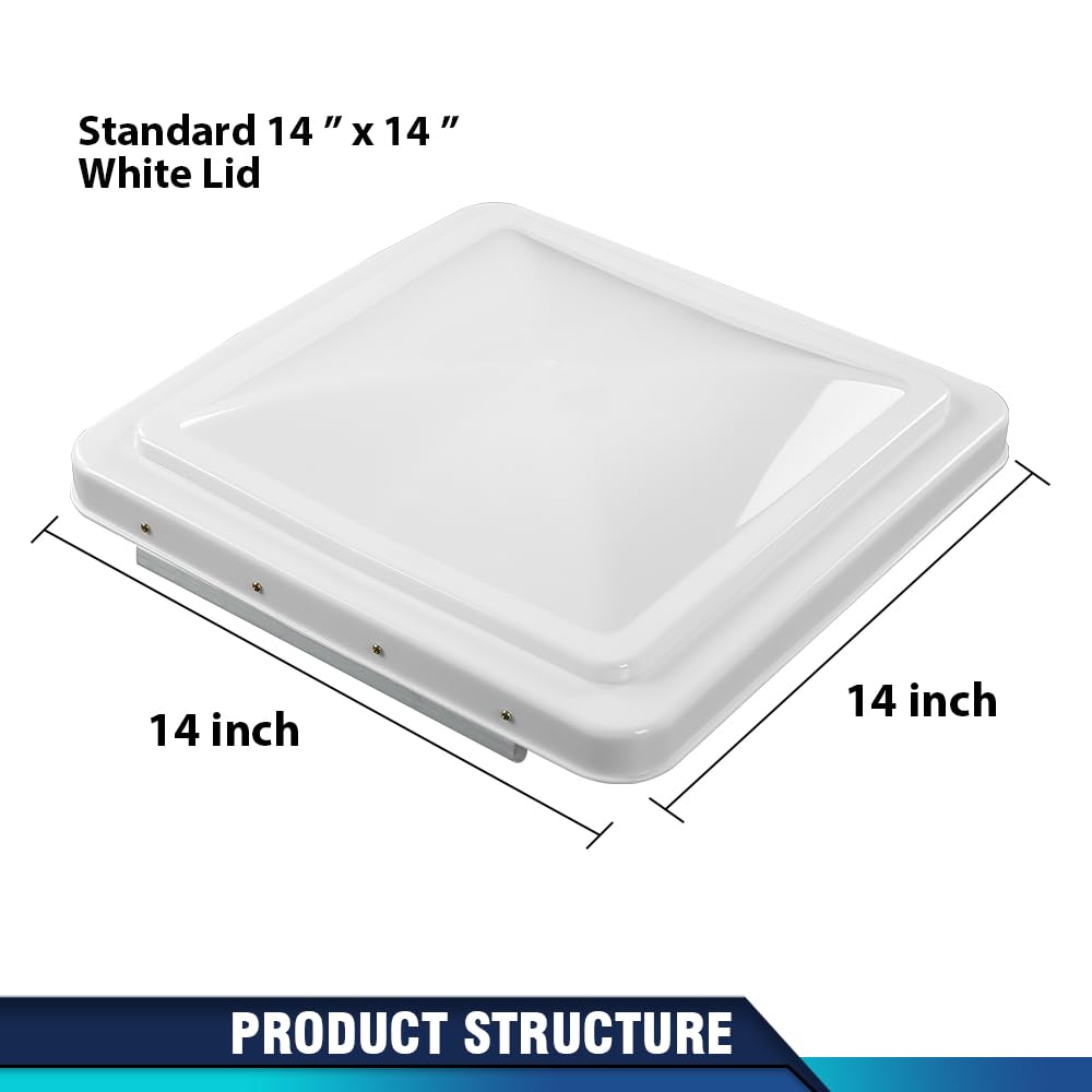 14" x 14" White Roof Vent Cover 2Pc W239486