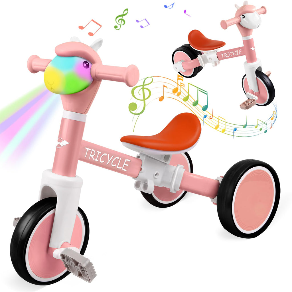 4-in-1 Kids Tricycle with Light & Music I5671