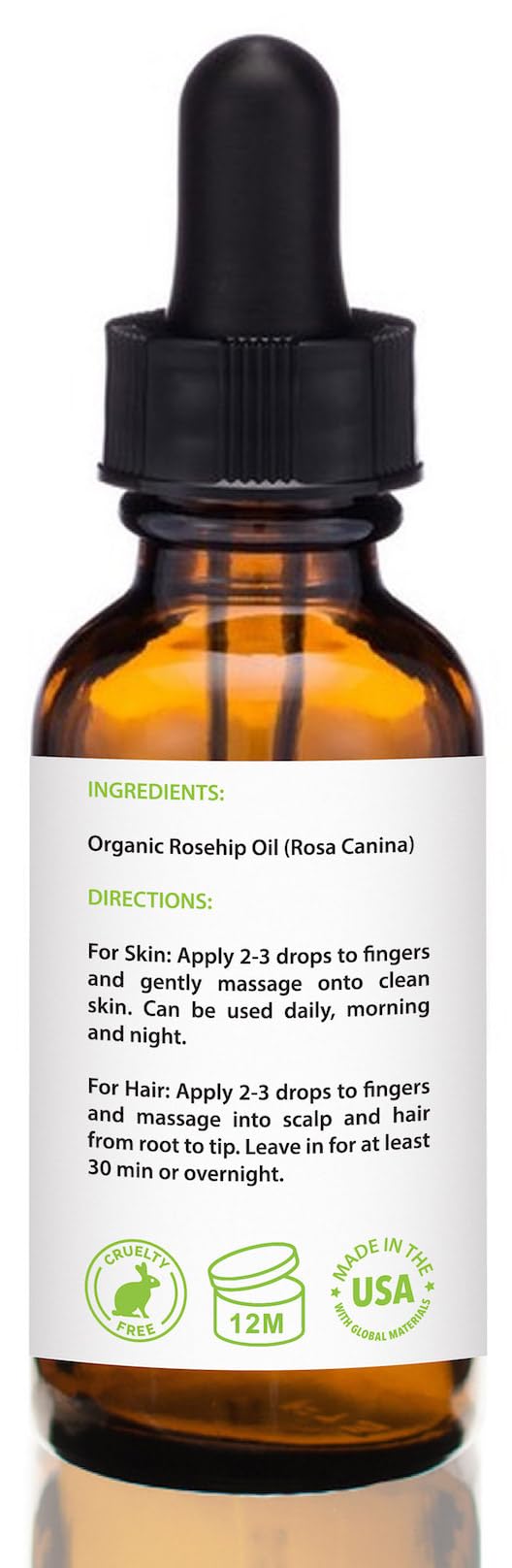 Cold Pressed Rosehip Seed Oil 1 Oz T2450