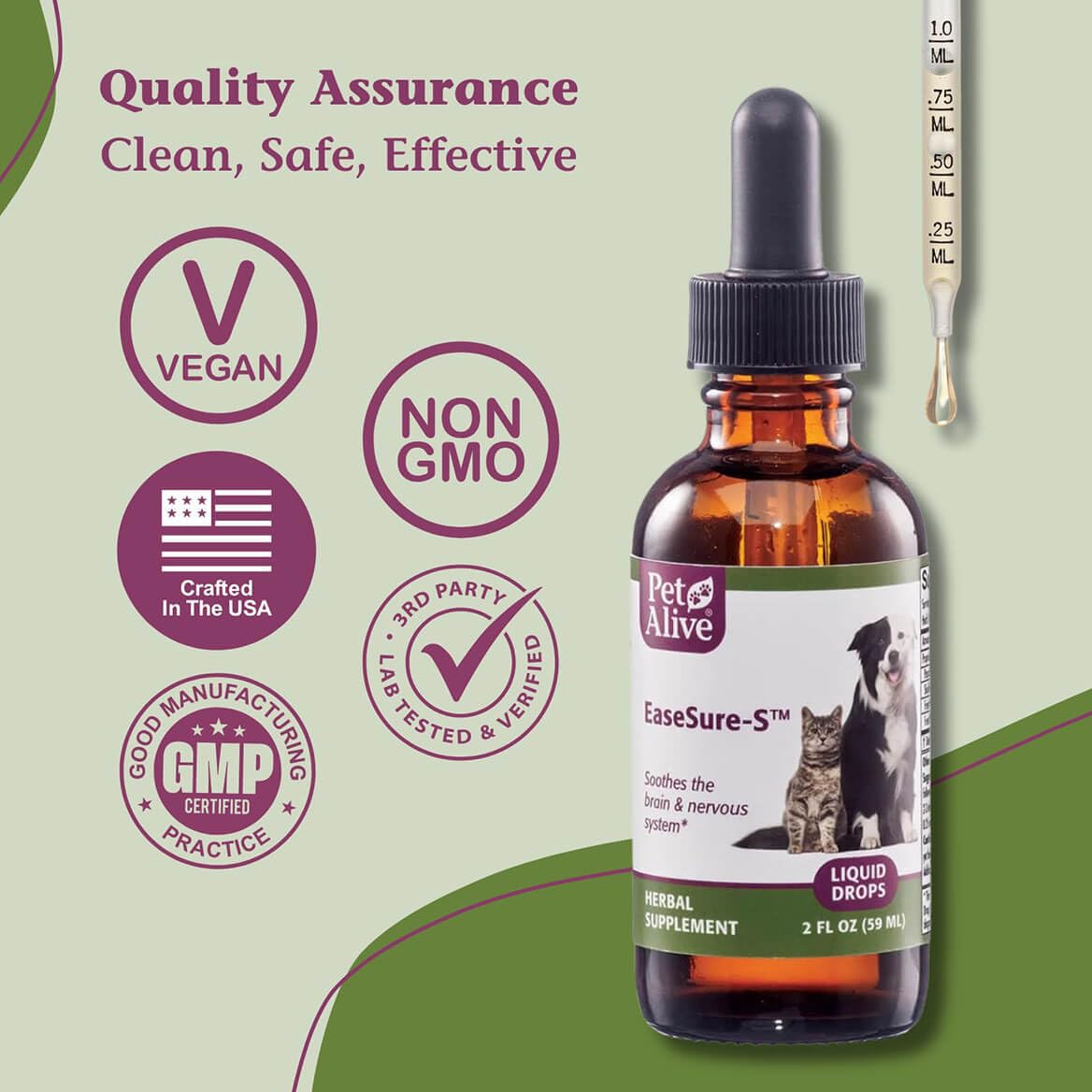 2 Fl Oz Herbal Nervous System Support for Pets Z1244