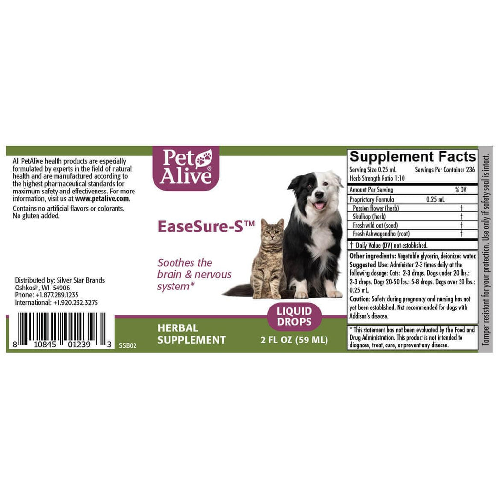 2 Fl Oz Herbal Nervous System Support for Pets Z1244
