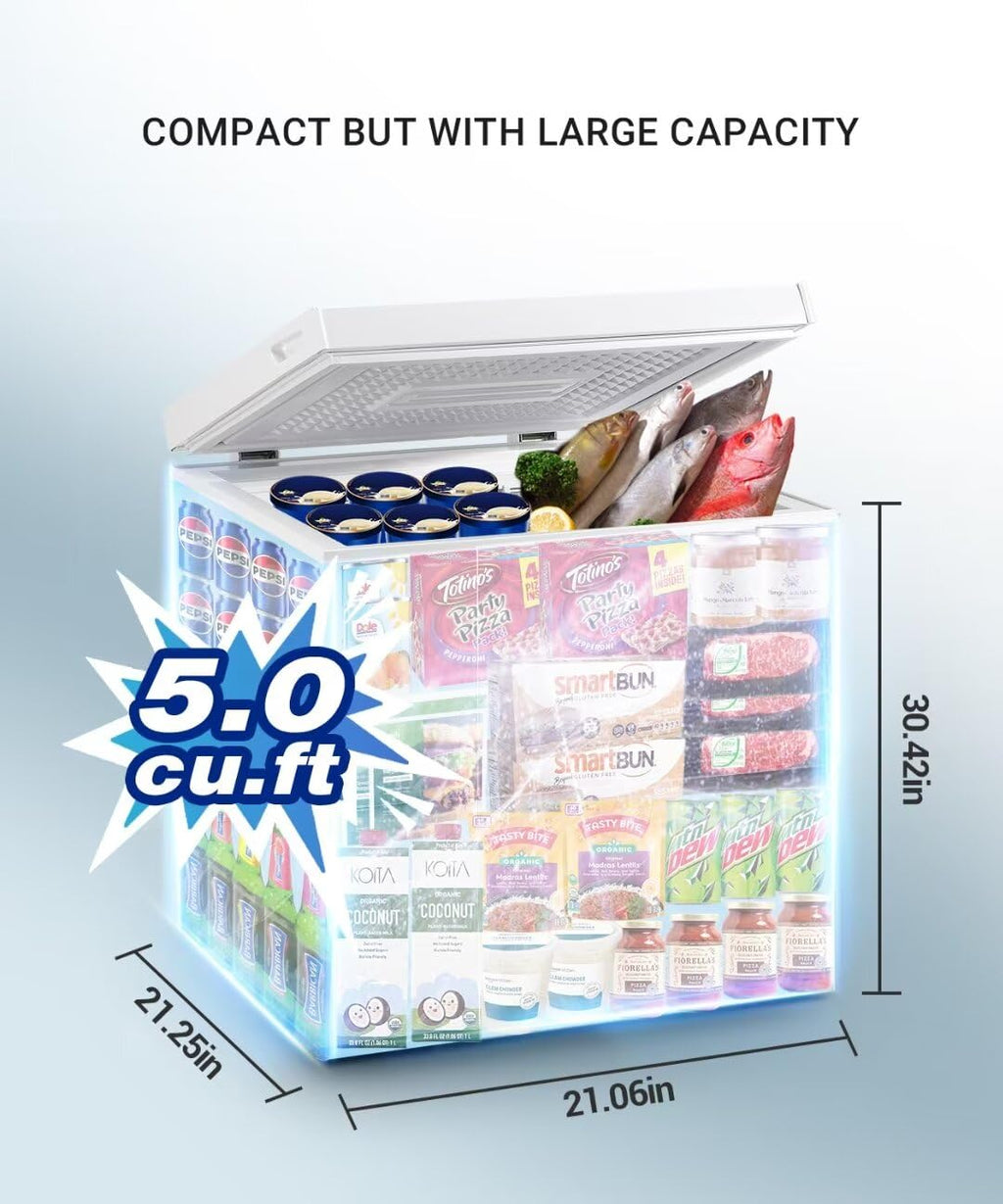 5.0 cu.ft Chest Freezer with Temperature Control O98983
