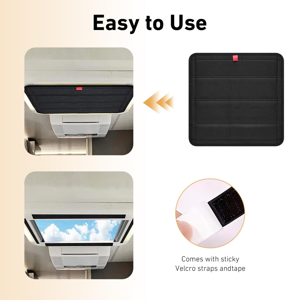 Magnetic Foldable RV Skylight Vent Cover K40579