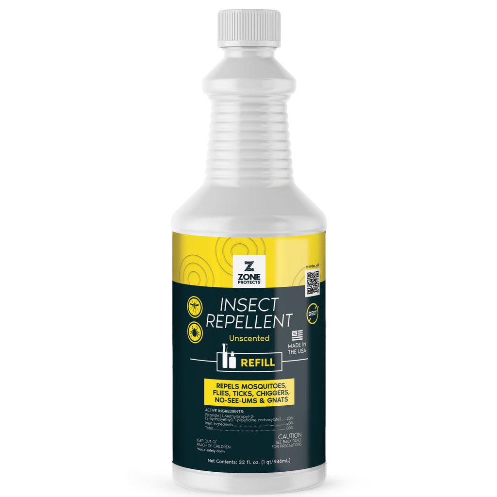 Picaridin Insect Repellent Refill, 32oz, 12-Hour DEET-Free Unscented Spray Q682