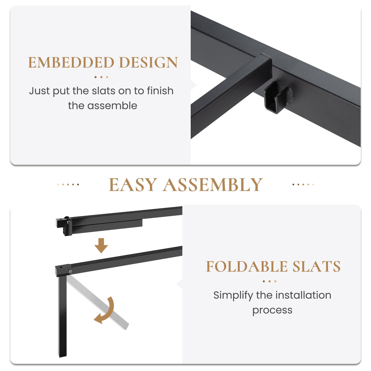 Full Size Black Metal Platform Bed Frame B99743