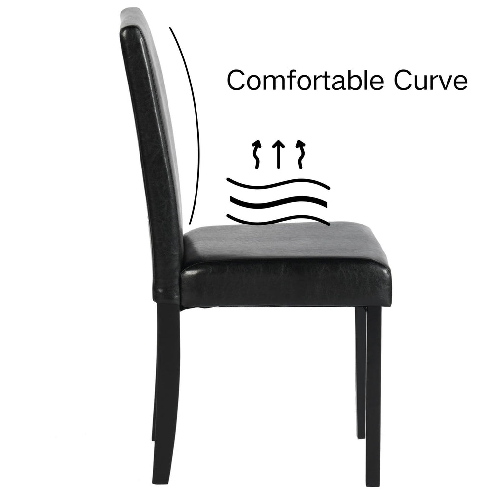 Upholstered PU Leather Dining Chairs Set of 4 R662050