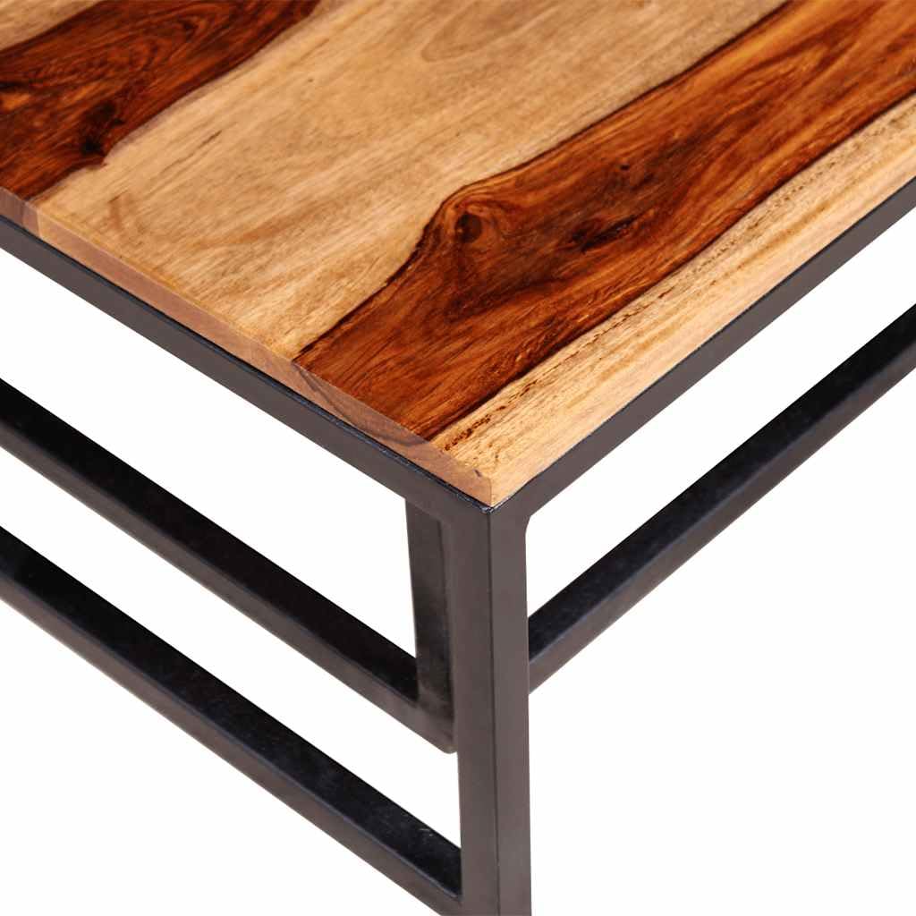 Brown Solid Acacia Wood Nesting Coffee Tables Set of 2 H52901