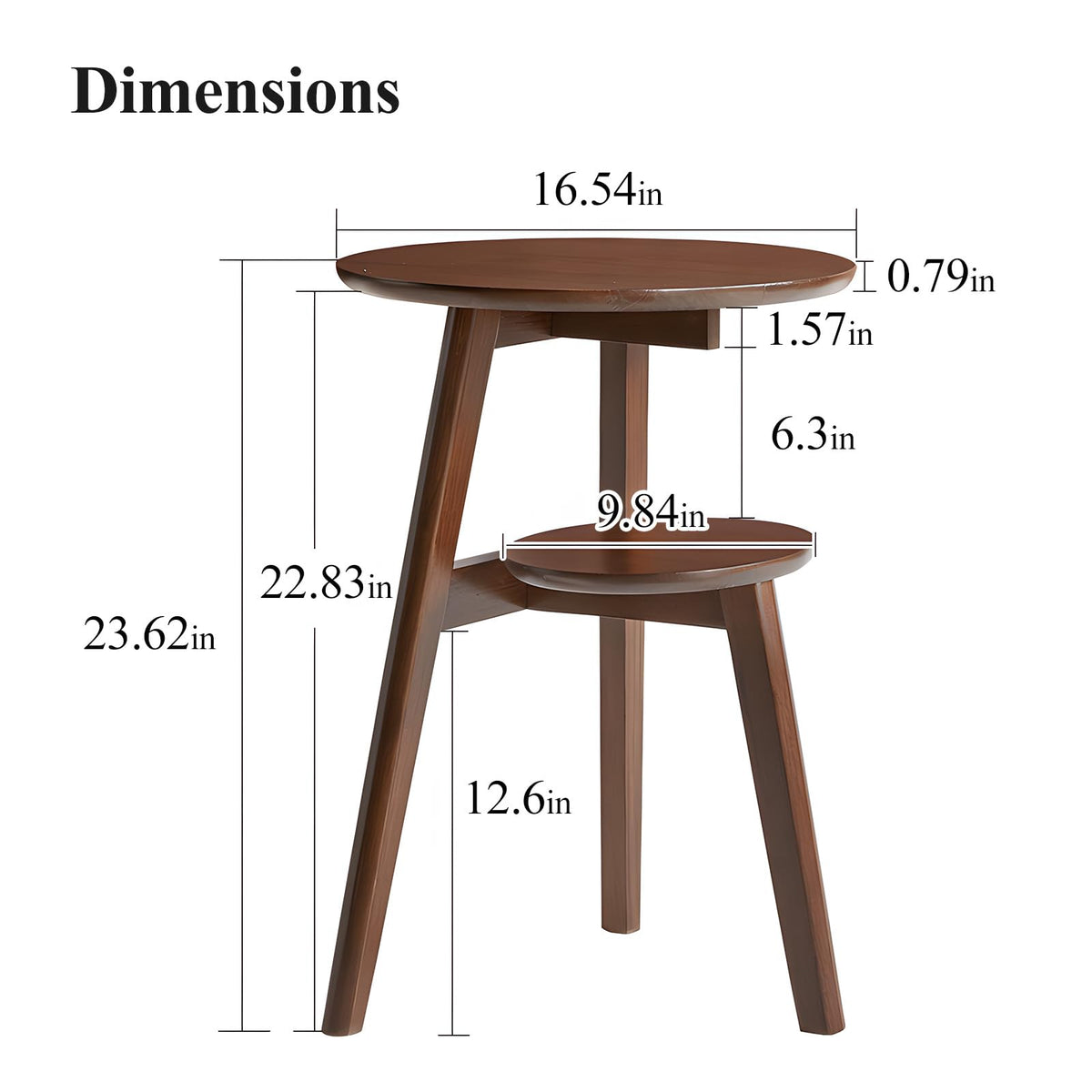 2-Tier Round Side Table N7559