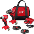 18V Compact Brushless Drill and Impact Combo Kit with 2 Battery and Charger B273717