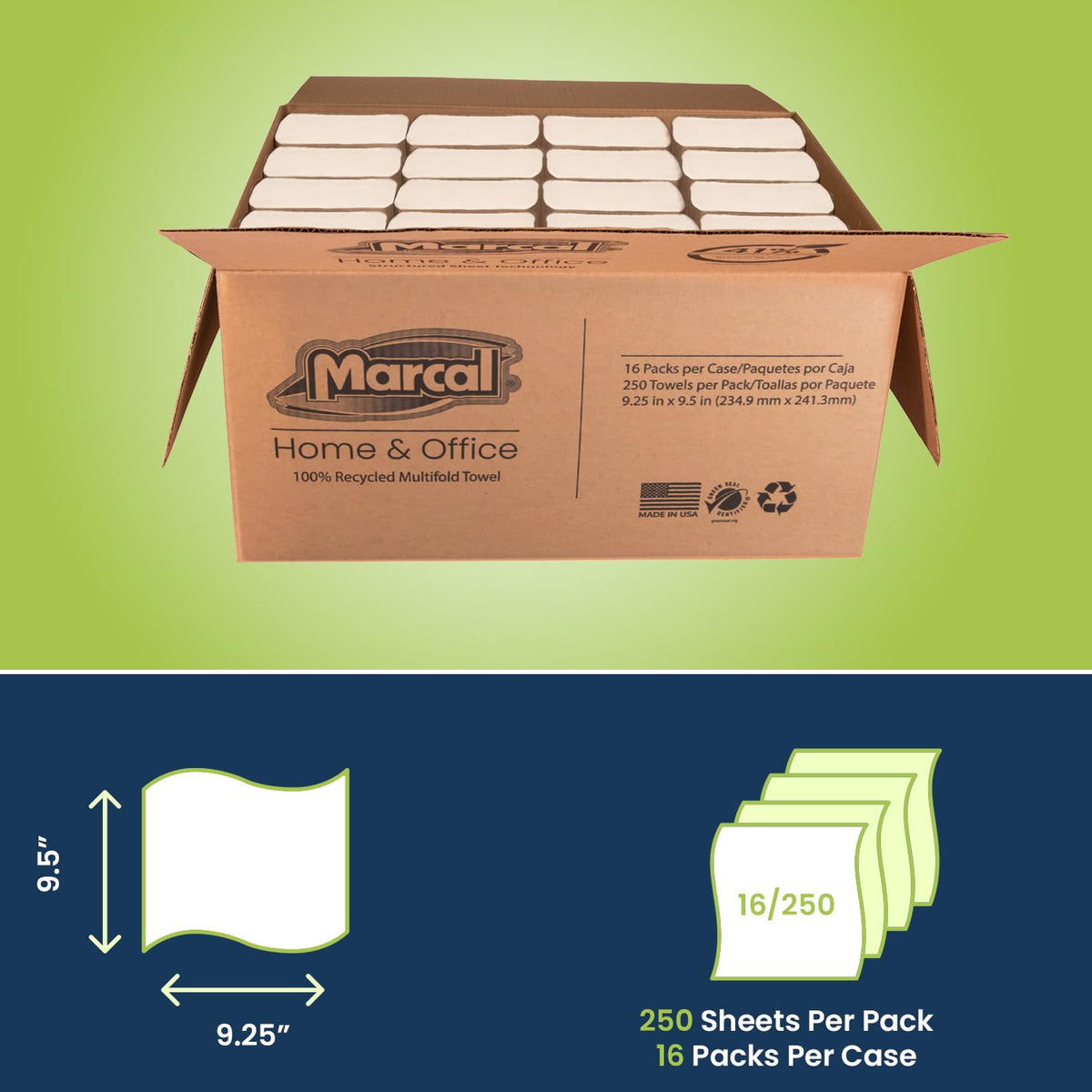 Multifold Paper Towels, White, 4,000 Sheets/Case M249