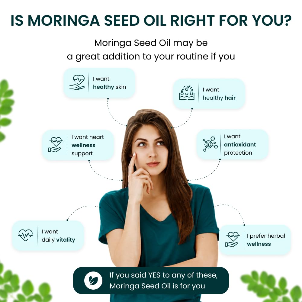 Moringa Seed Oil 1000mg 60 Capsules E741