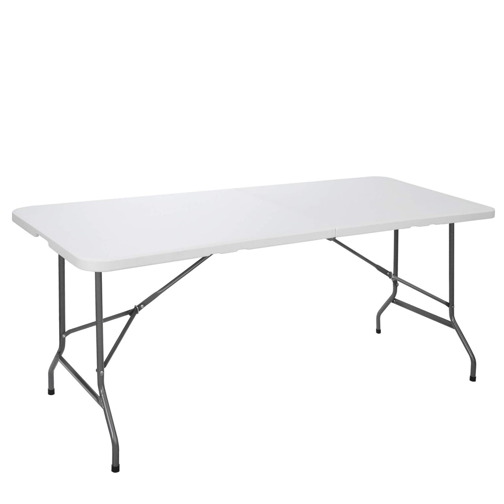 White 6Ft Heavy Duty Folding Picnic Table Y741483