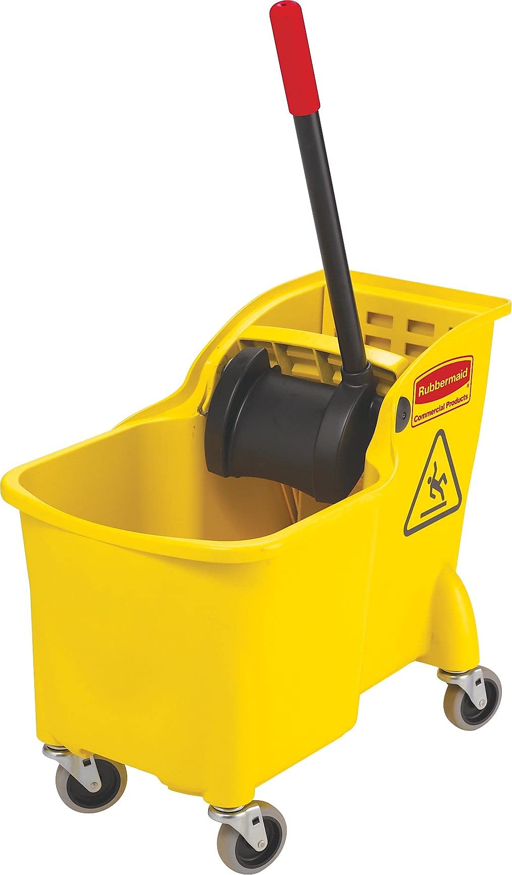 31 QT Tandem Mop Bucket and Wringer Combo on Wheels, Yellow G803475