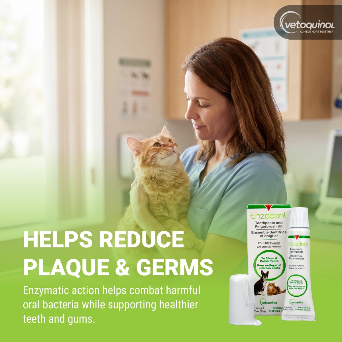 Enzymatic Toothpaste Kit + Fingerbrush, Poultry Flavor L578