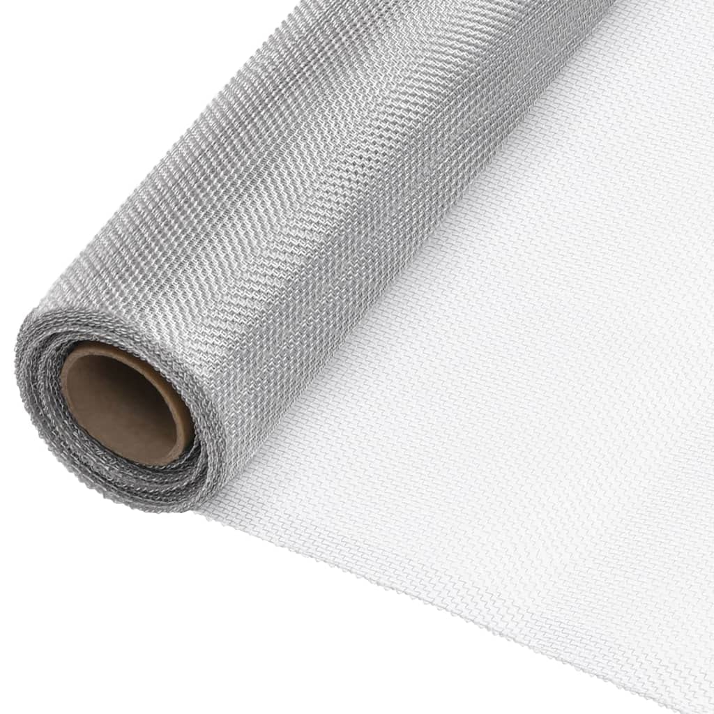 Aluminum Mesh Screen 44.1" x 196.9" Silver X94893