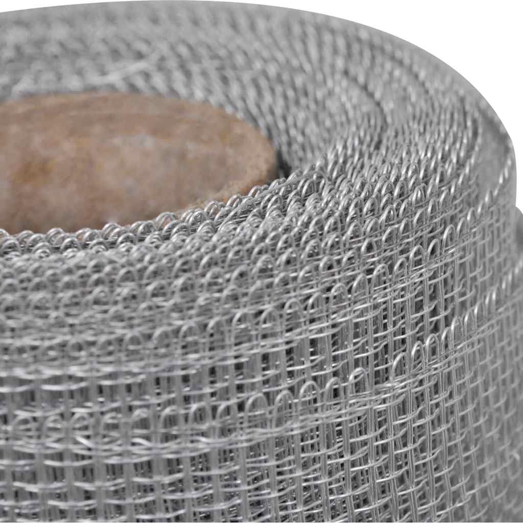 Aluminum Mesh Roll 39.4x196.9 Inch Silver Y40578