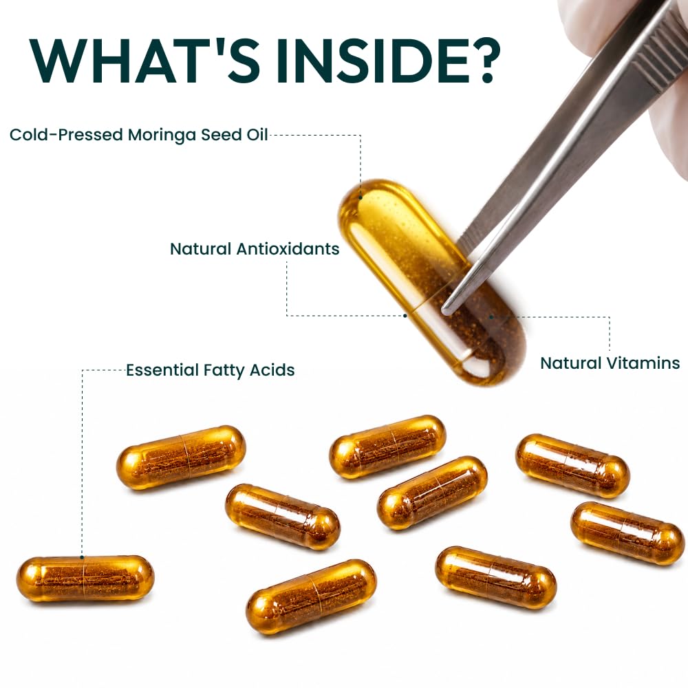Moringa Seed Oil 1000mg 60 Capsules E741