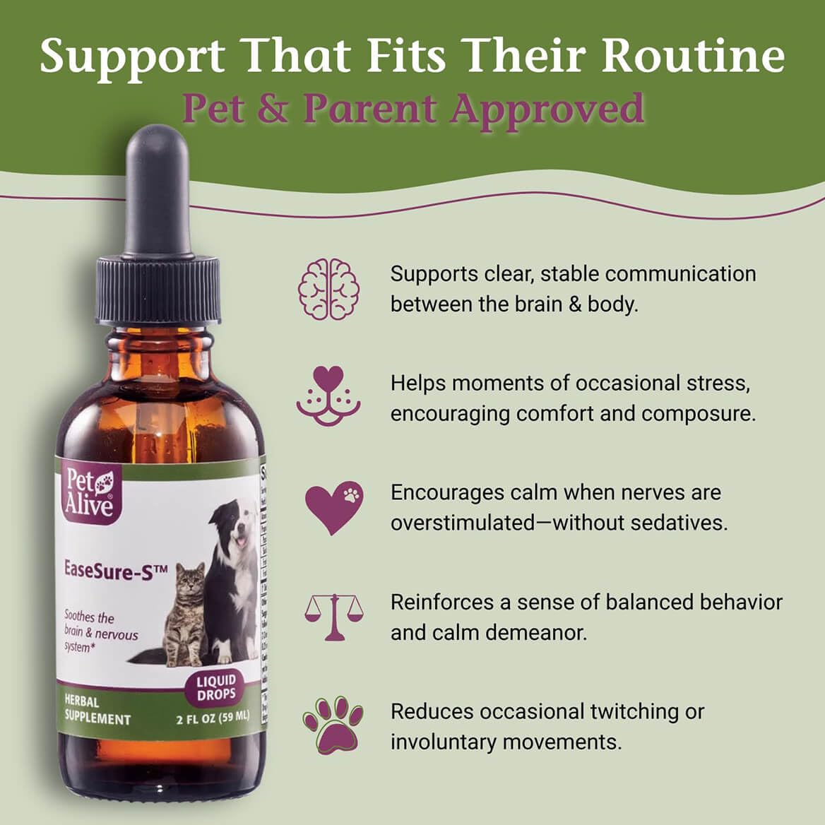 2 Fl Oz Herbal Nervous System Support for Pets Z1244