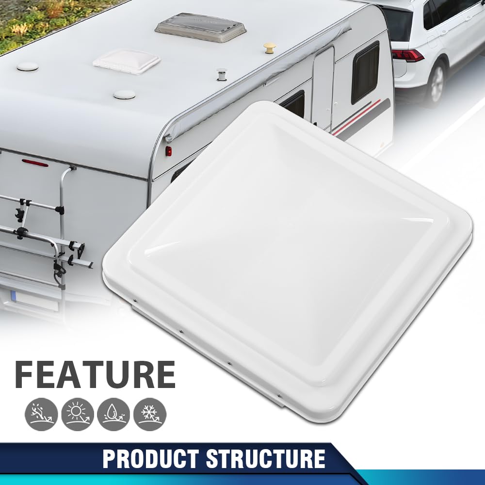 14" x 14" White Roof Vent Cover 2Pc W239486