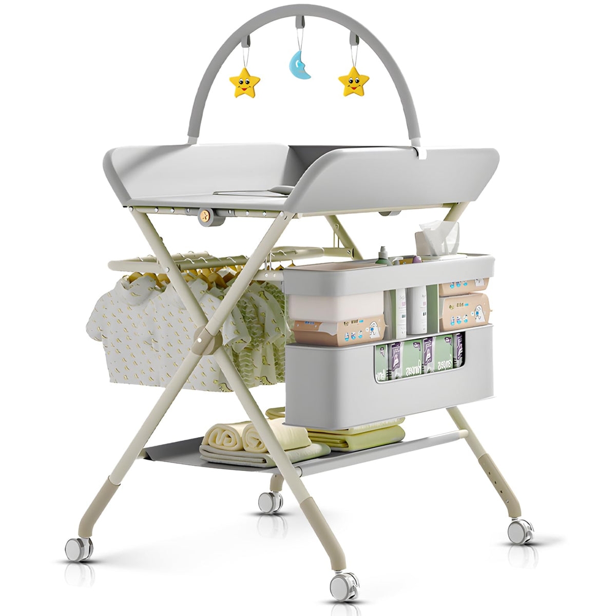 Portable Baby Changing Table with Wheels T484382