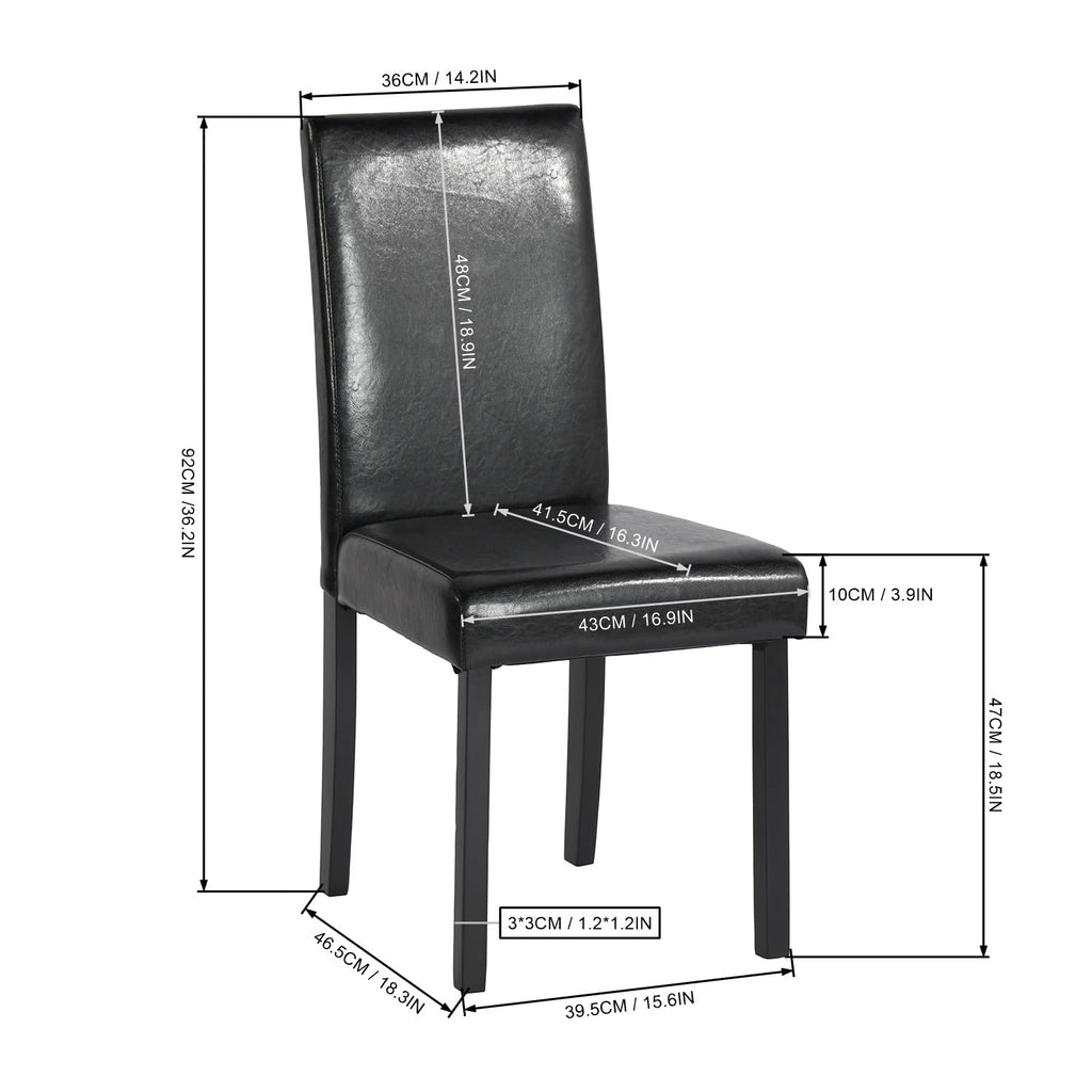 Upholstered PU Leather Dining Chairs Set of 4 R662050