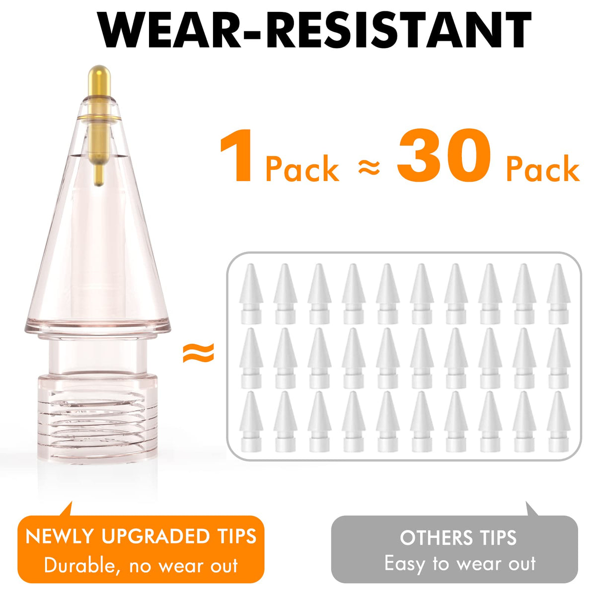 4 Pack Replacement Tips for Apple Pencil 1.95mm O100