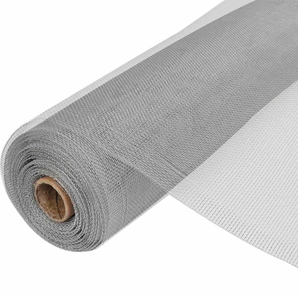 Aluminum Mesh Roll 39.4x196.9 Inch Silver Y40578