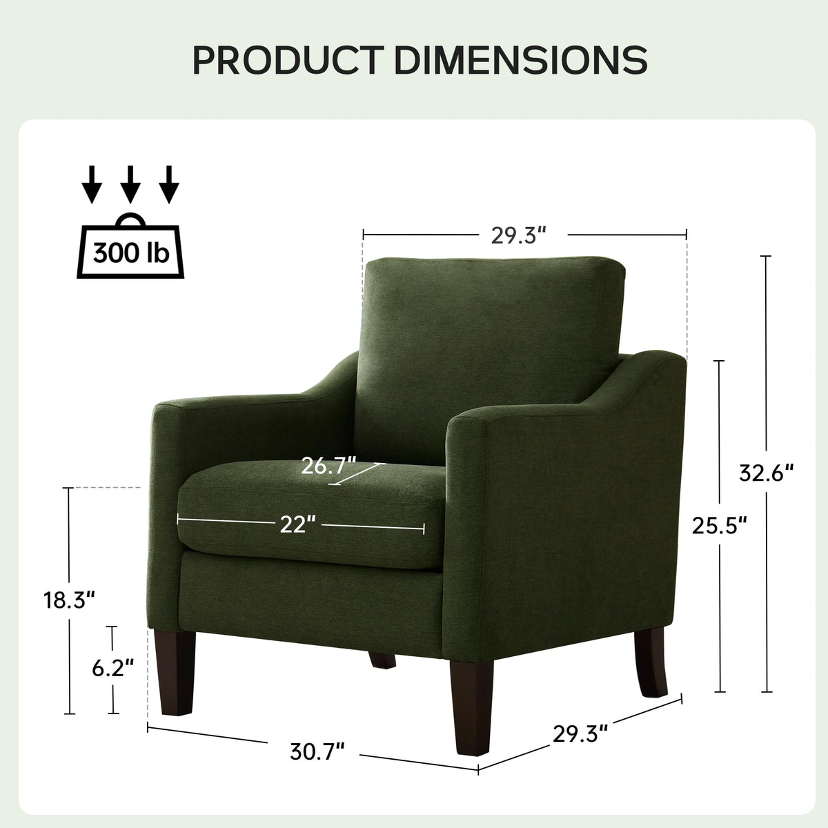 Accent Chairs Set of 2 Green F752980