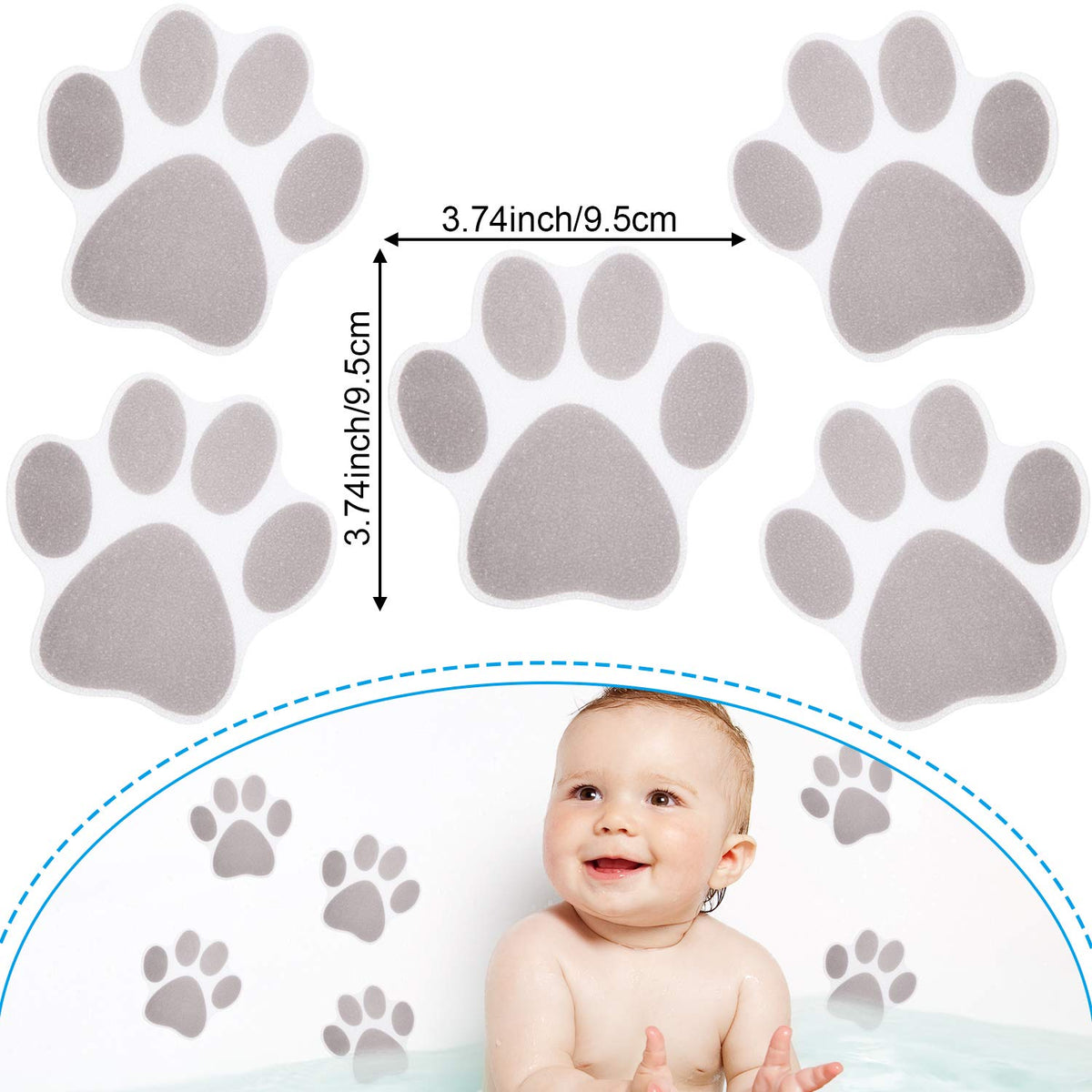 20 Pcs Non Slip Bathtub Sticker R169733