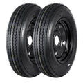 2-Pack Trailer Tire On Rim 5.30-12 4 Lug 12 in Wheels Load Range C Black A234497