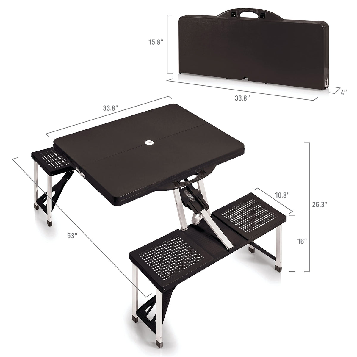 Portable Folding Picnic Table with Seats for 4 Z921283