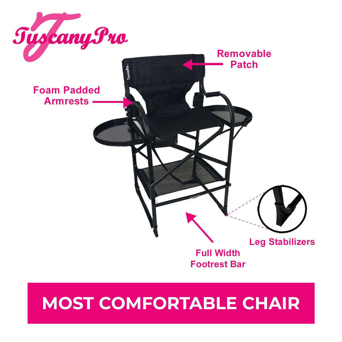 Heavy Duty Director Chair with Adjustable Seat Height E853