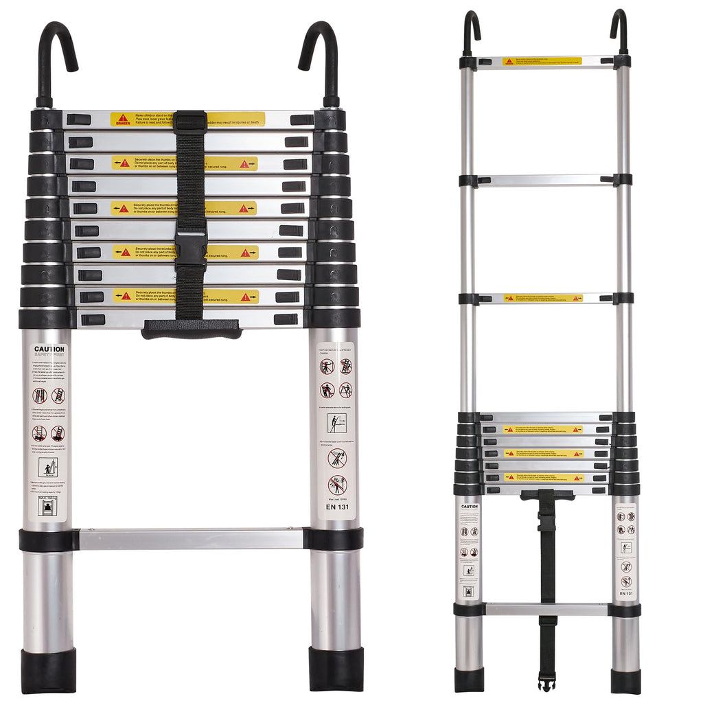 10.5FT Aluminum Telescoping Ladder E452