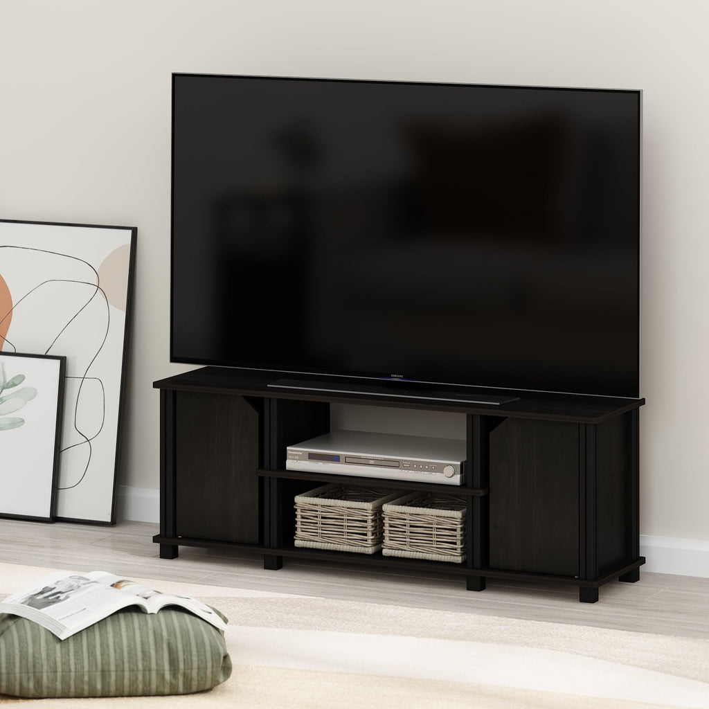 3-Tier Open Shelf TV Stand with Cabinets Z3293