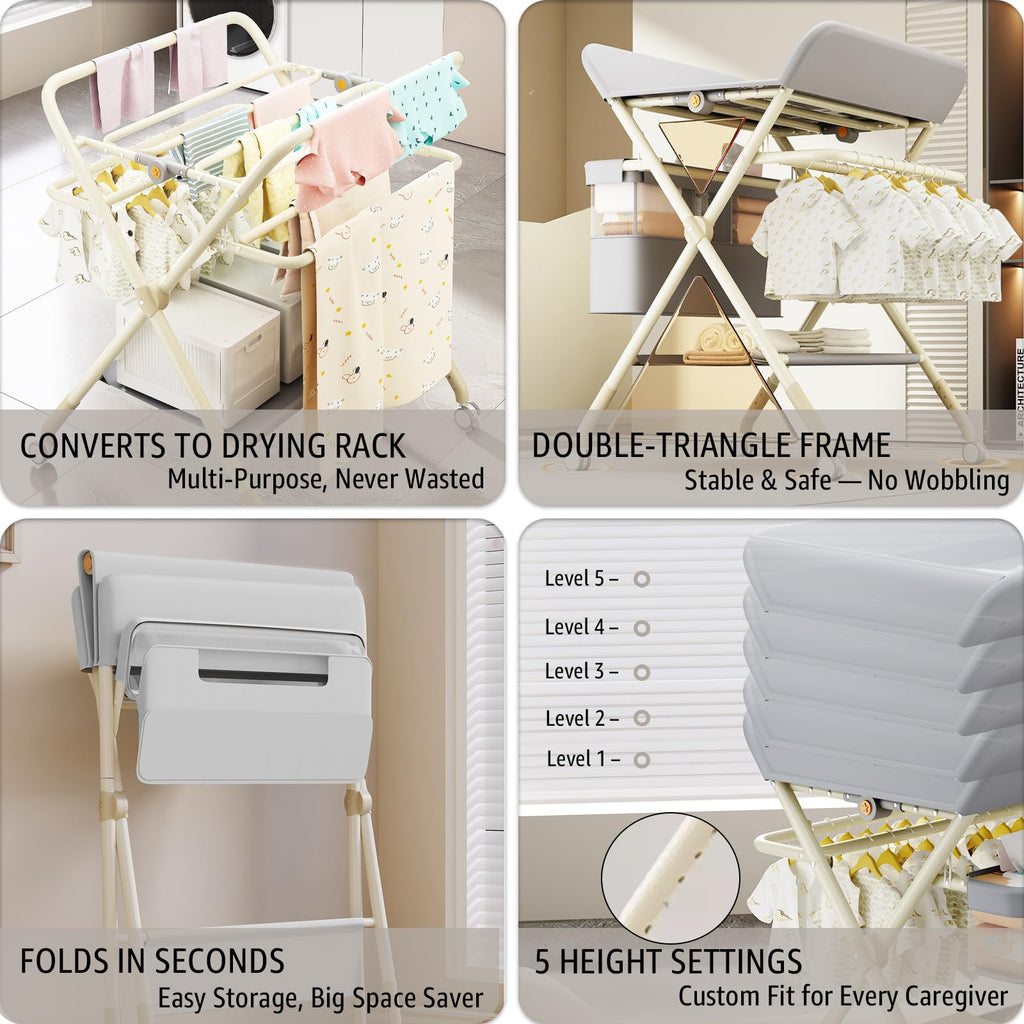 Portable Baby Changing Table with Wheels T484382