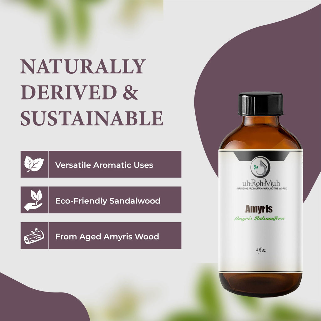 100% Natural Steam-Distilled Amyris Balsamifera Essential Oil 4 fl oz O9546