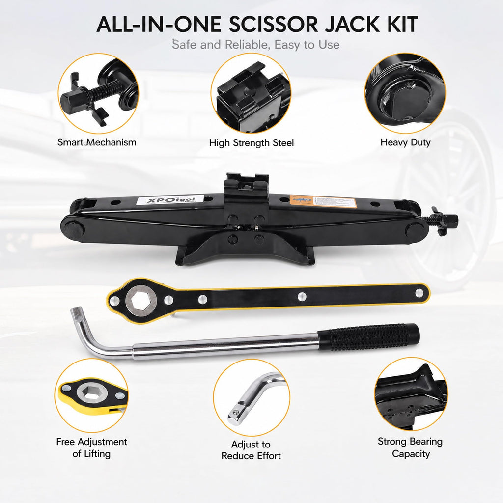 3 Ton Scissor Car Jack Kit with Wrench G9414