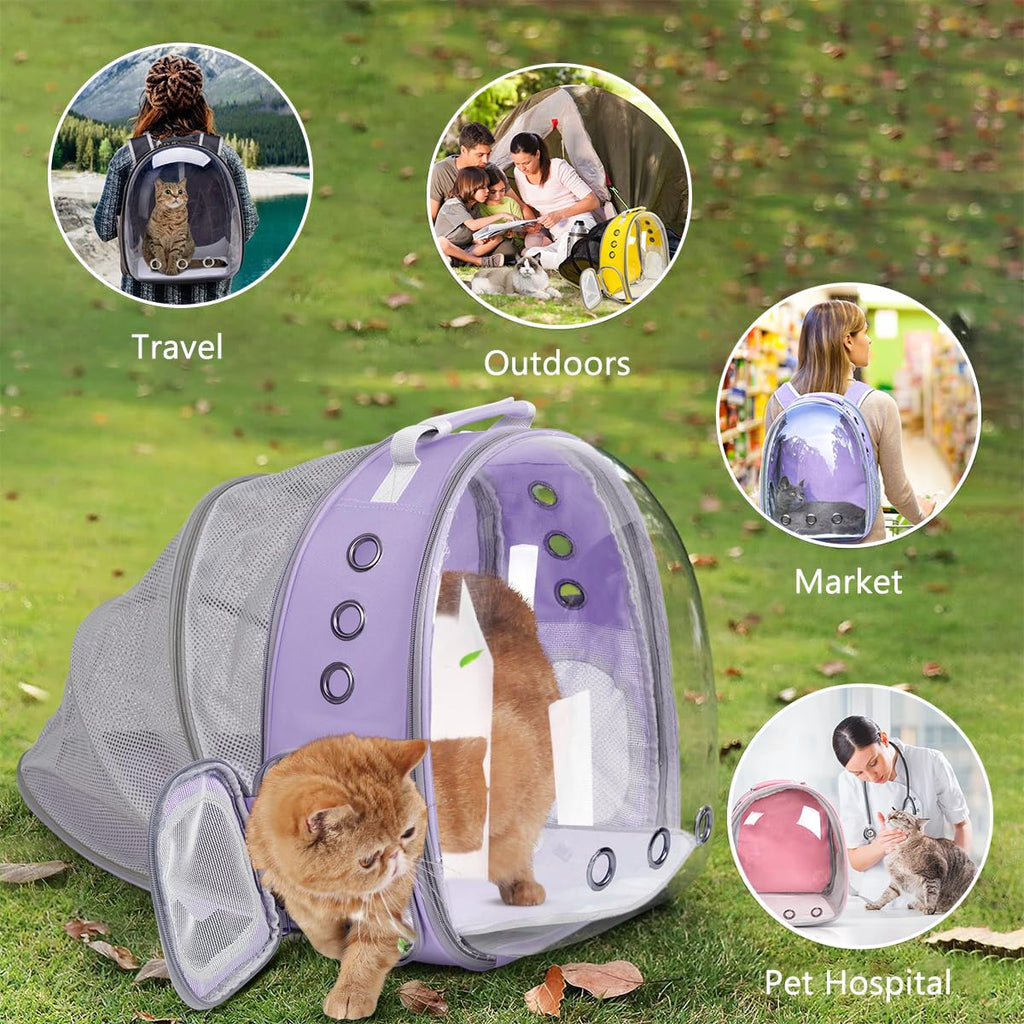 Expandable Cat Carrier Backpack with Bubble Window T1540