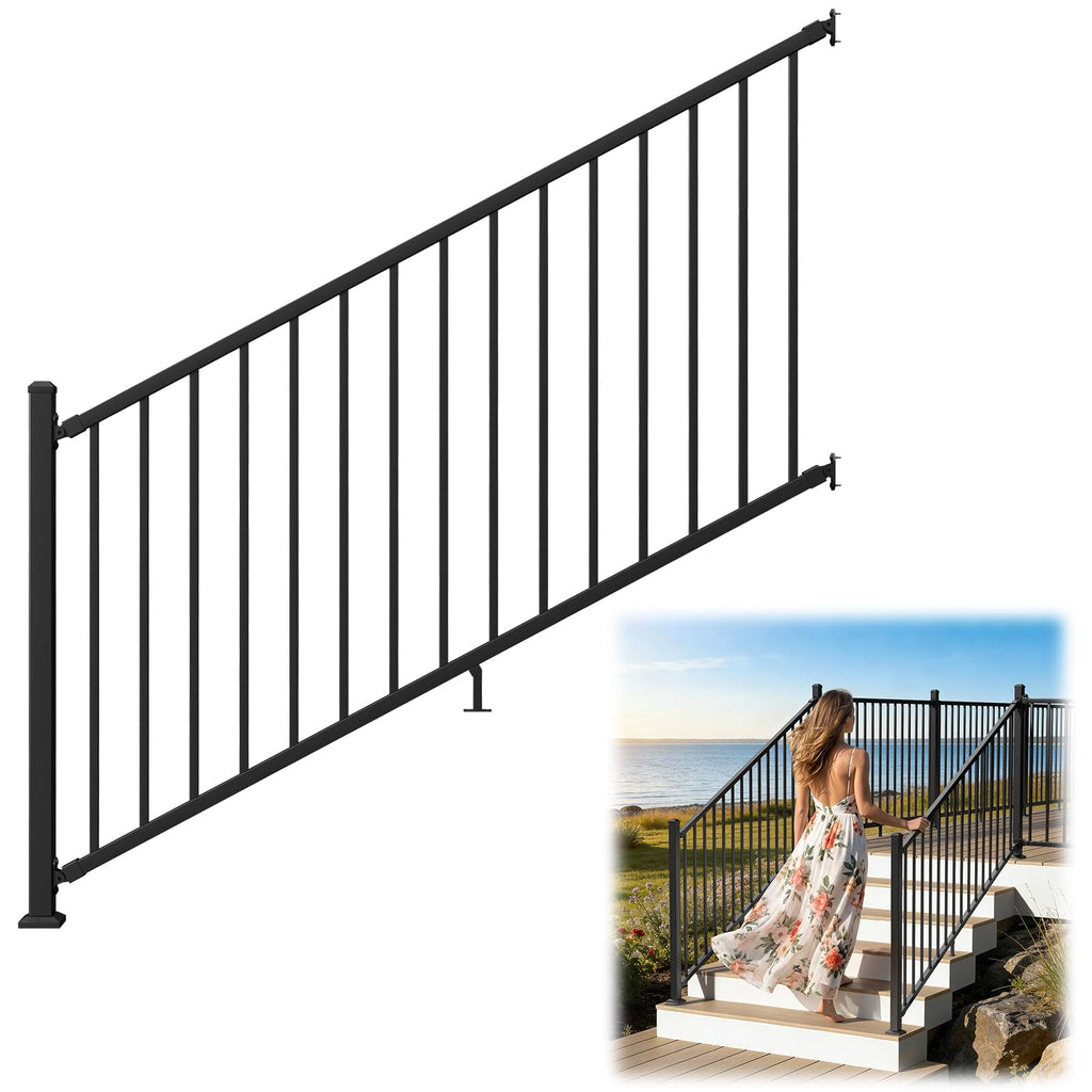 Aluminum Angle-Adjustable Stair Railing Kit U480799