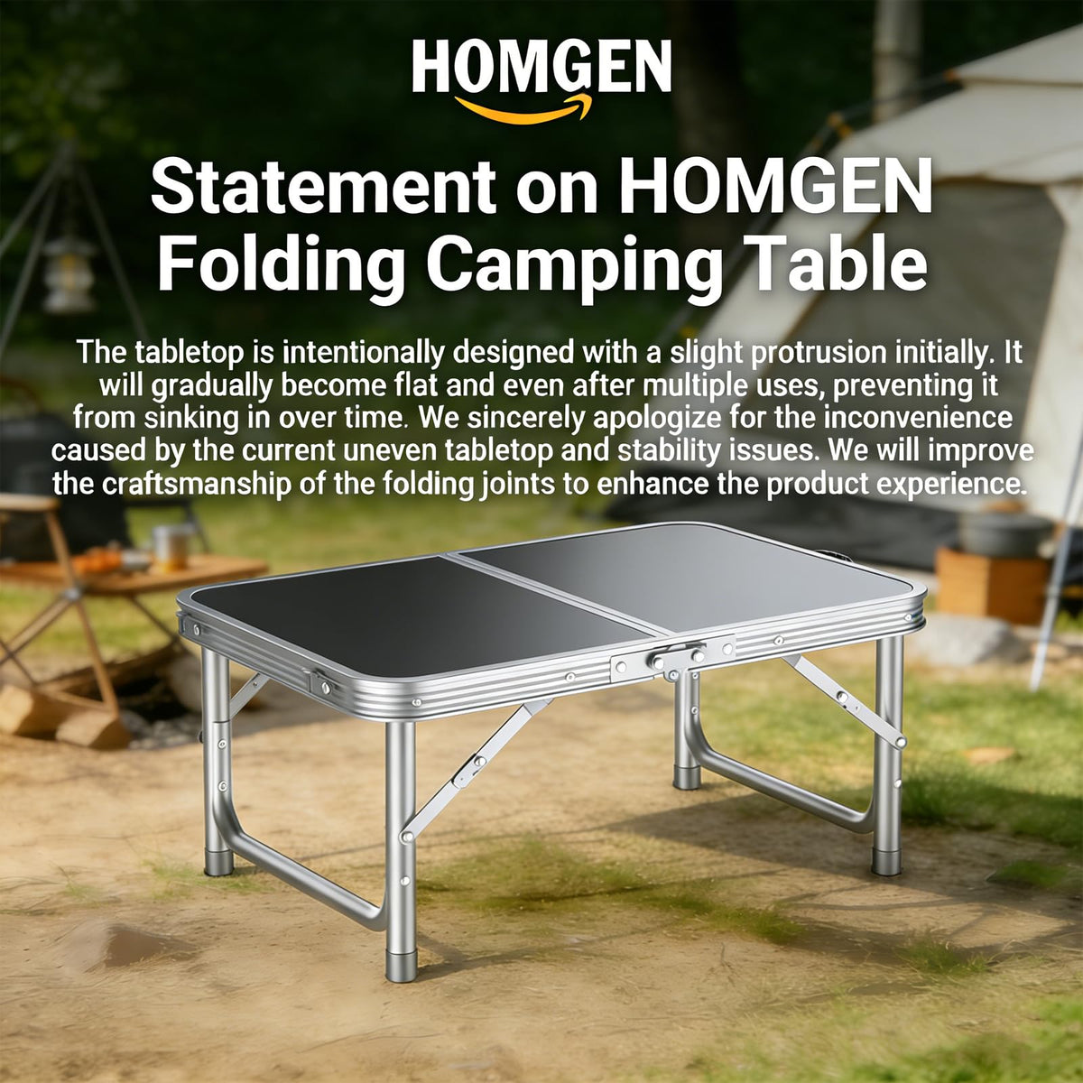 Portable Folding Table 3 Heights Adjustable 23'' L x 16'' W N47874