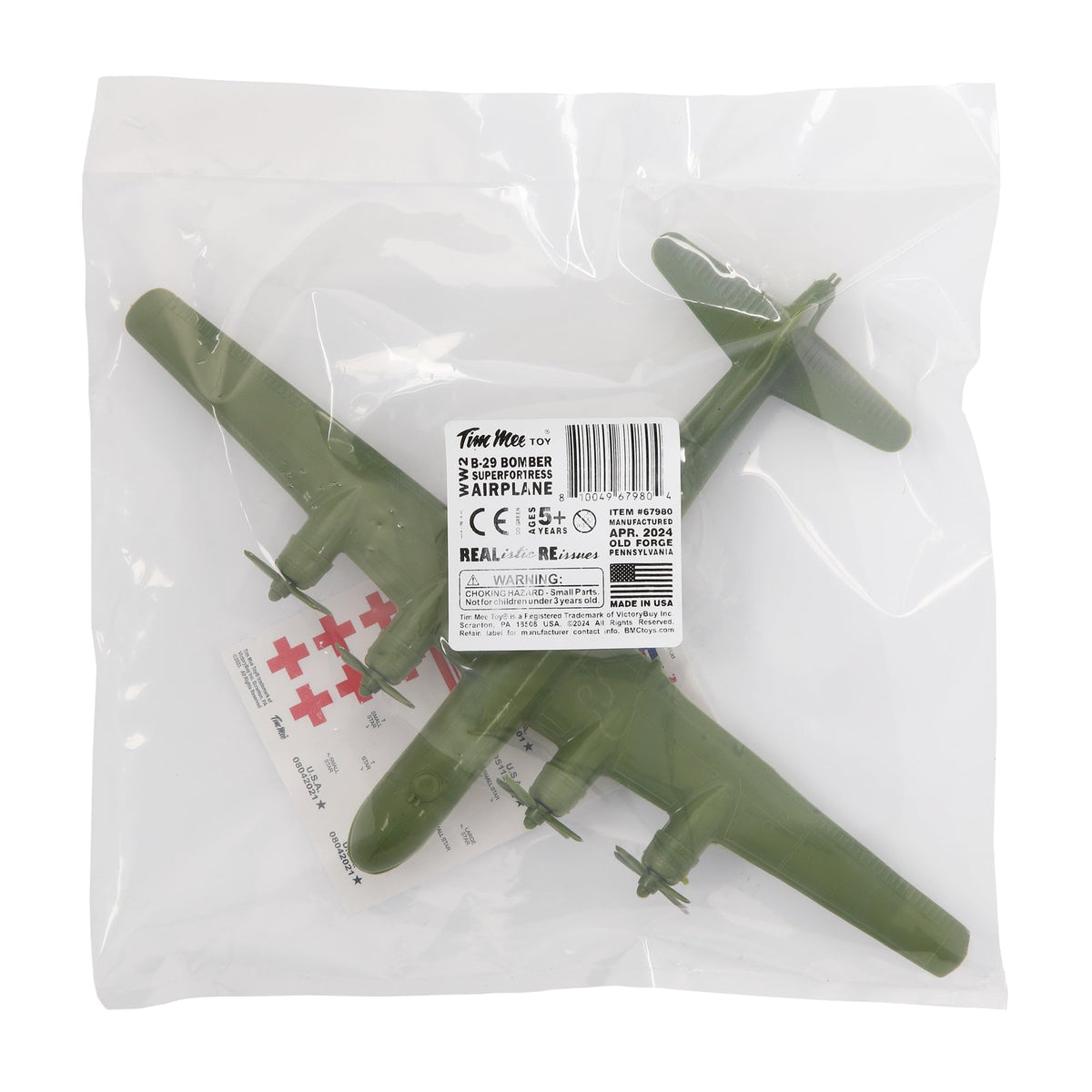 OD Green Plastic Bomber Plane U692473